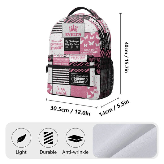My Challenges Help Me Grow Back to School - Personalized Backpack - Gift For Kids, Girls