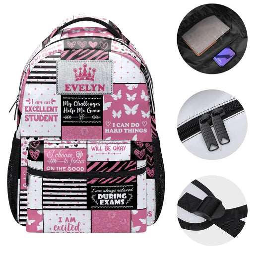 My Challenges Help Me Grow Back to School - Personalized Backpack - Gift For Kids, Girls