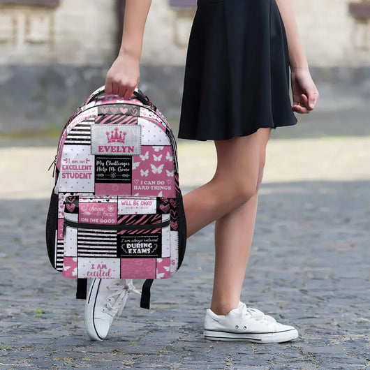 My Challenges Help Me Grow Back to School - Personalized Backpack - Gift For Kids, Girls