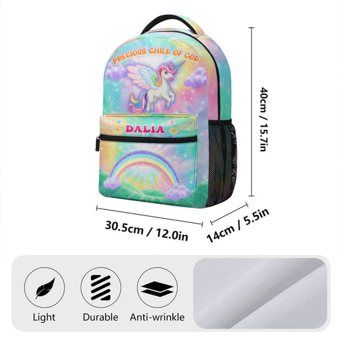 Precious Child Of God - Personalized School Backpack – Gift For Kids, Daughter