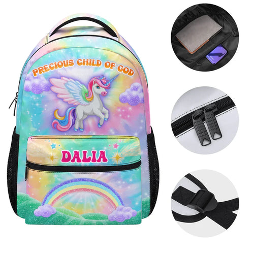 Precious Child Of God - Personalized School Backpack – Gift For Kids, Daughter