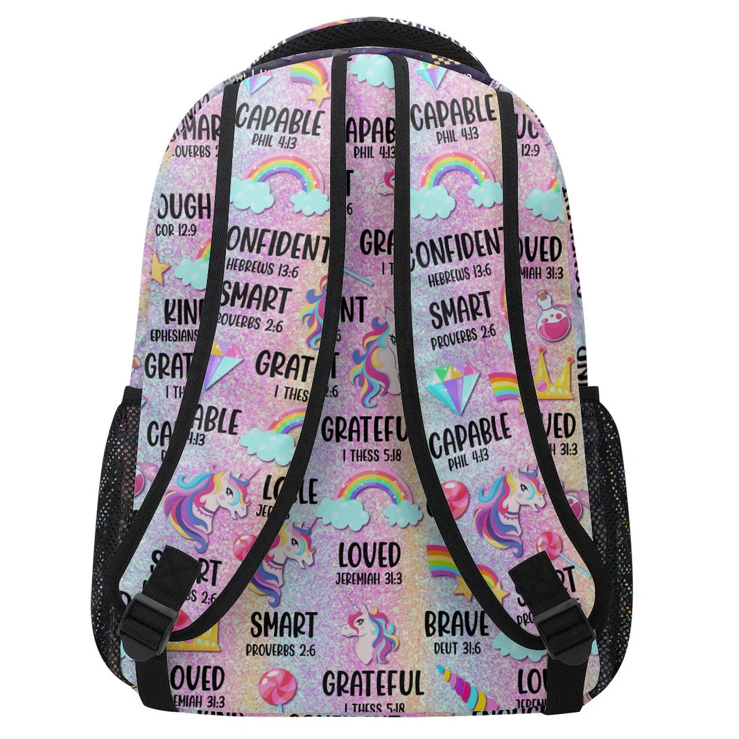 Adorable God Says I Am - Personalized School Backpack - Gift For Kids