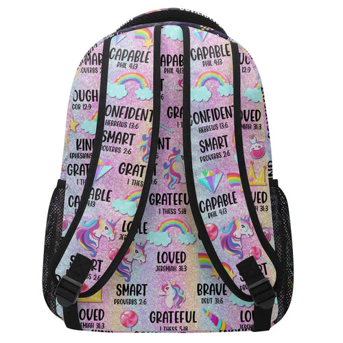Adorable God Says I Am - Personalized School Backpack - Gift For Kids
