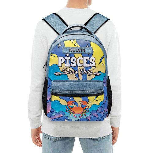Horoscope Vibes Only Back to School - Personalized Backpack - Gift For Zodiac Lovers, Kids