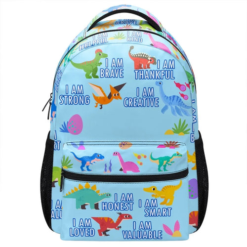I Am Brave I Am Smart I Am Loved Back to School - Personalized Dinosaur Backpack - Gift For Kids