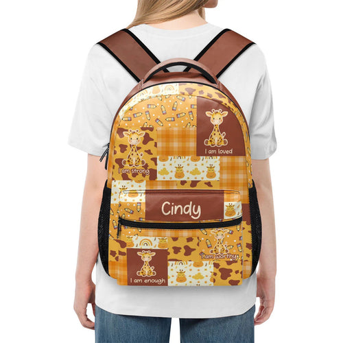 I Am Strong I Am Loved Back to School – Personalized Lion Backpack – Gift For Kids