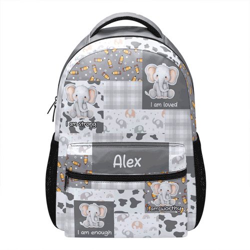 I Am Strong I Am Loved Back to School – Personalized Lion Backpack – Gift For Kids