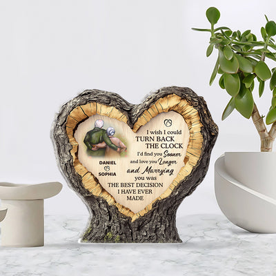 I Wish I Could Turn Back The Clock - Personalized Custom Shaped Squared Acrylic Plaque