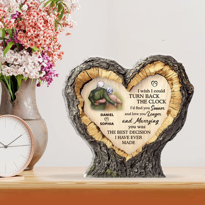 I Wish I Could Turn Back The Clock - Personalized Custom Shaped Squared Acrylic Plaque