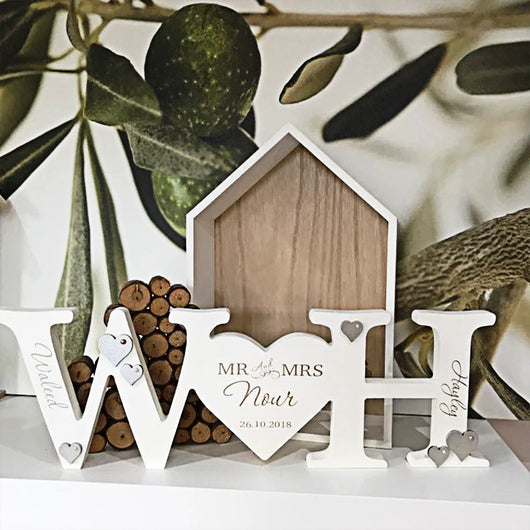Custom couple letter name ornament