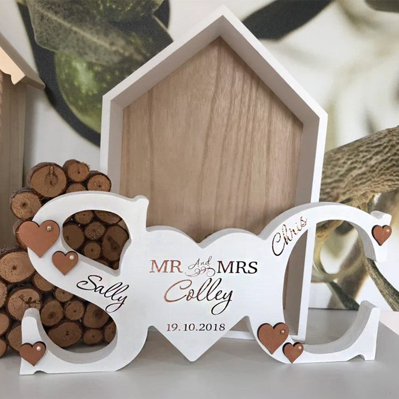 Custom couple letter name ornament