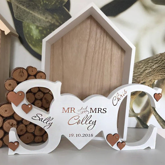 Custom couple letter name ornament