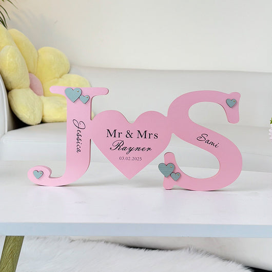 Custom couple letter name ornament