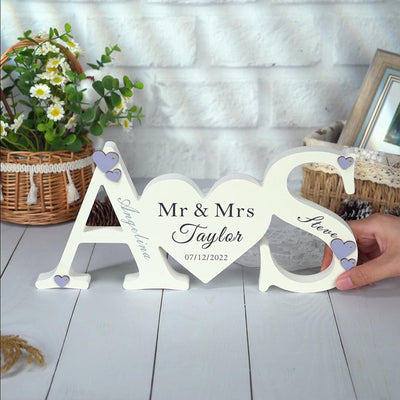 Custom couple letter name ornament