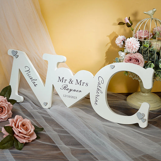 Custom couple letter name ornament