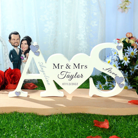 Custom couple letter name ornament