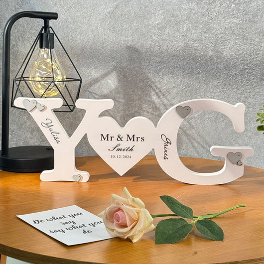 Custom couple letter name ornament