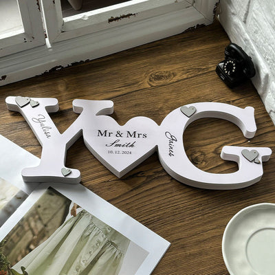 Custom couple letter name ornament