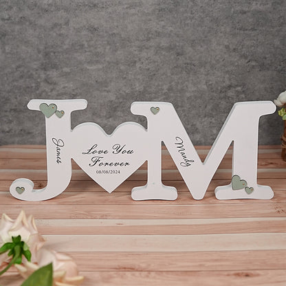 Custom couple letter name ornament