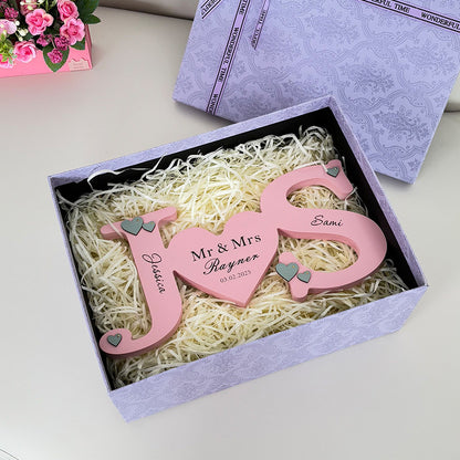 Custom couple letter name ornament