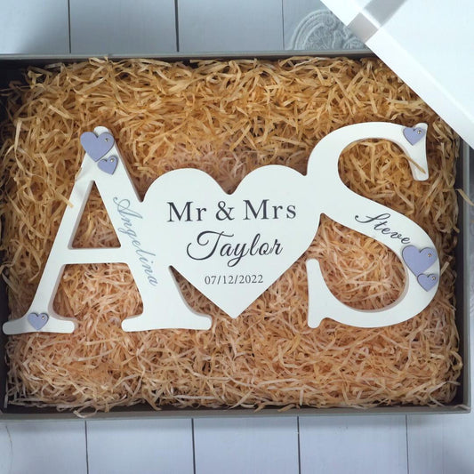 Custom couple letter name ornament