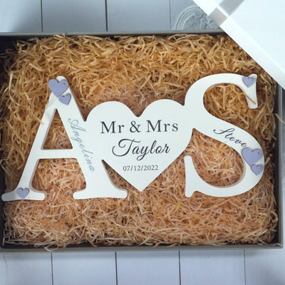 Custom couple letter name ornament