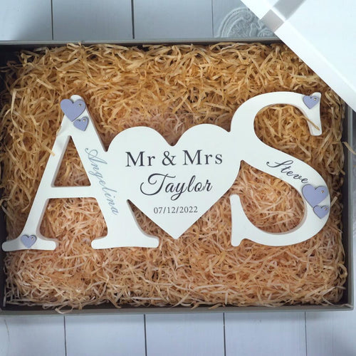 Custom couple letter name ornament