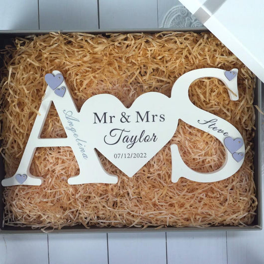 Custom couple letter name ornament