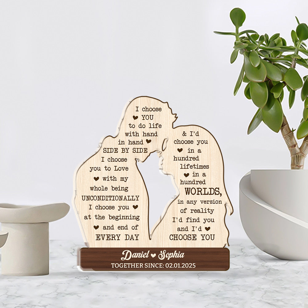 I'd Find You And I'd Choose You - Personalized Custom Shaped Squared Acrylic Plaque