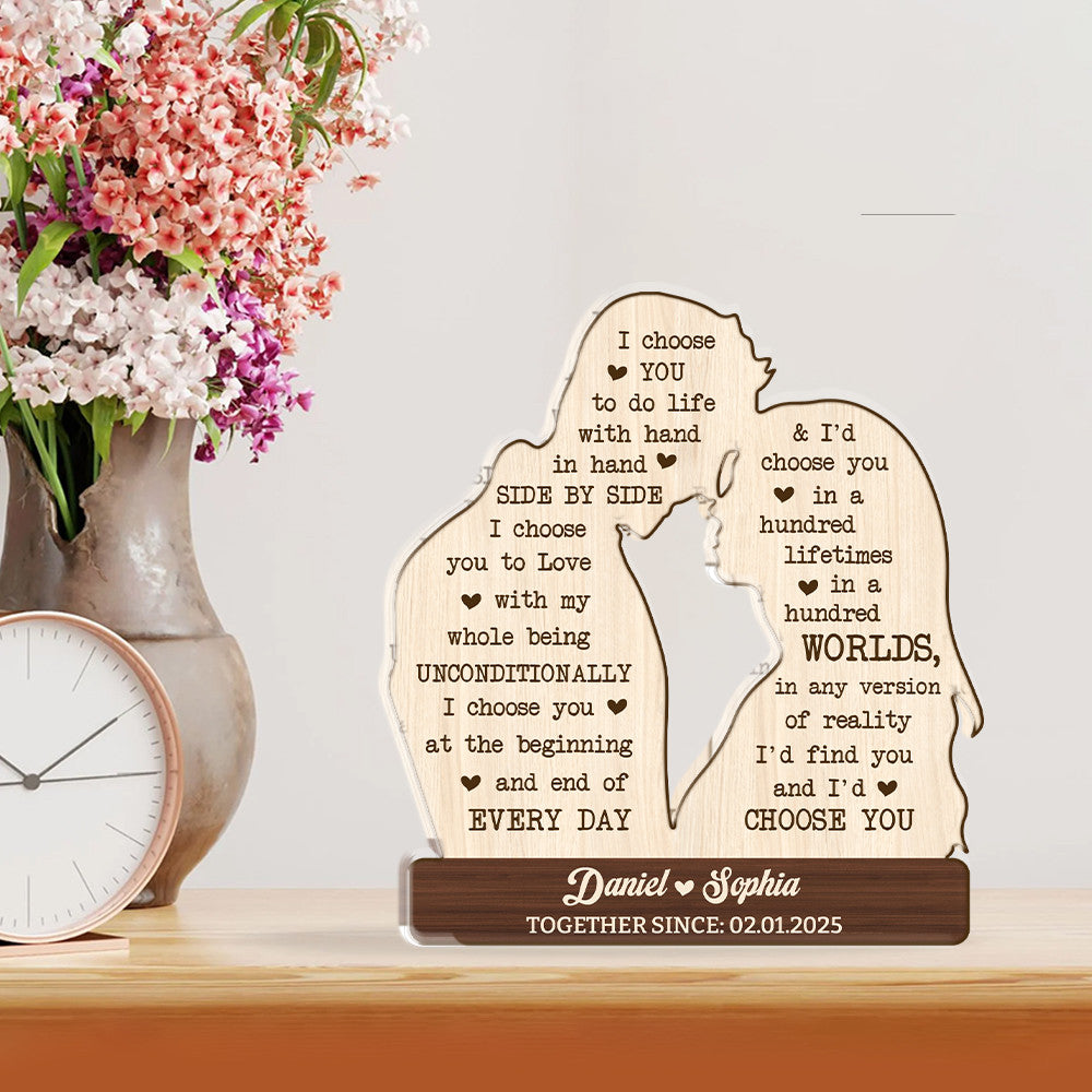 I'd Find You And I'd Choose You - Personalized Custom Shaped Squared Acrylic Plaque