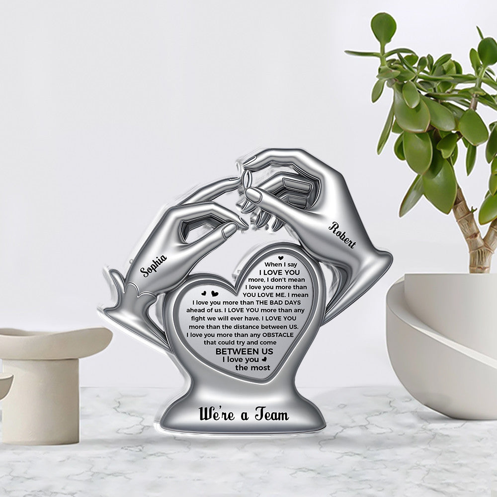 I Love You The Most - Personalized Custom Shaped Squared Acrylic Plaque