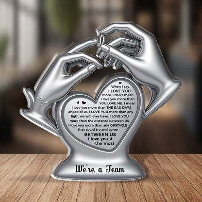 I Love You The Most - Personalized Custom Shaped Squared Acrylic Plaque
