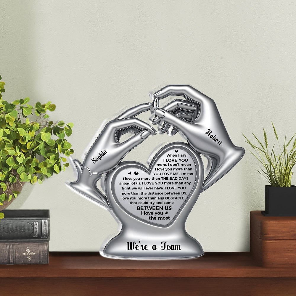 I Love You The Most - Personalized Custom Shaped Squared Acrylic Plaque