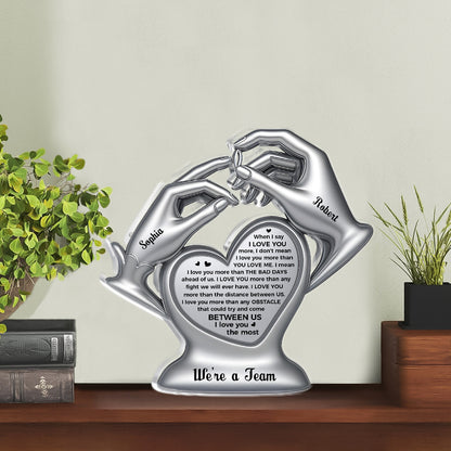 I Love You The Most - Personalized Custom Shaped Squared Acrylic Plaque