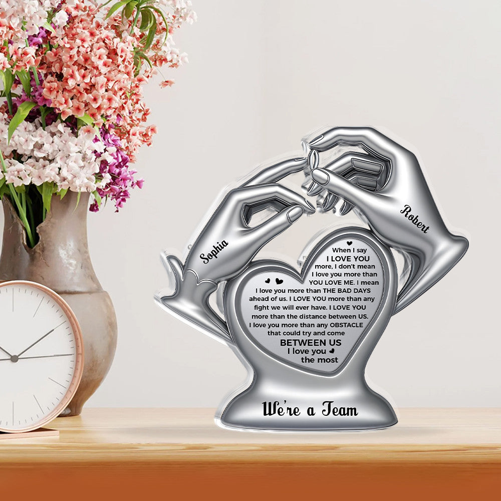 I Love You The Most - Personalized Custom Shaped Squared Acrylic Plaque
