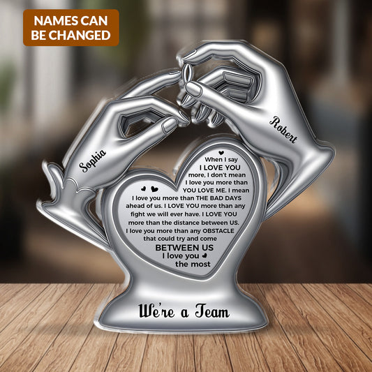 I Love You The Most - Personalized Custom Shaped Squared Acrylic Plaque