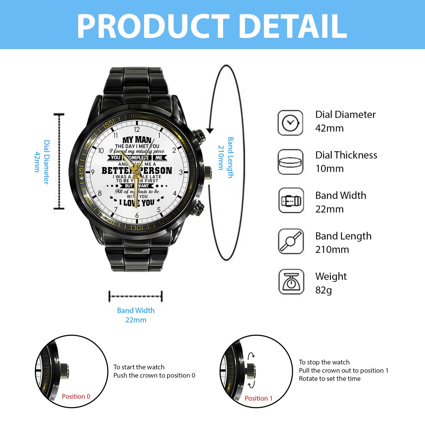 All Of My Lasts To Be With You - Quartz Watch For Man
