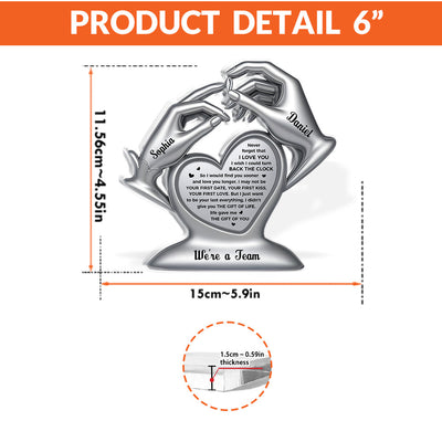 Never Forget That I Love You - Personalized Custom Shaped Squared Acrylic Plaque