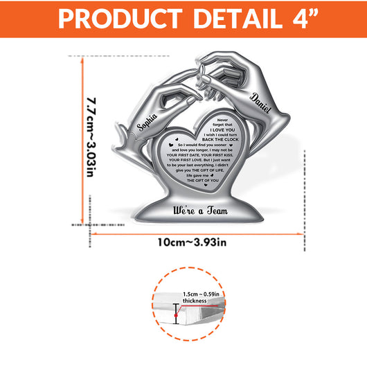 Never Forget That I Love You - Personalized Custom Shaped Squared Acrylic Plaque
