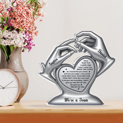 Never Forget That I Love You - Personalized Custom Shaped Squared Acrylic Plaque