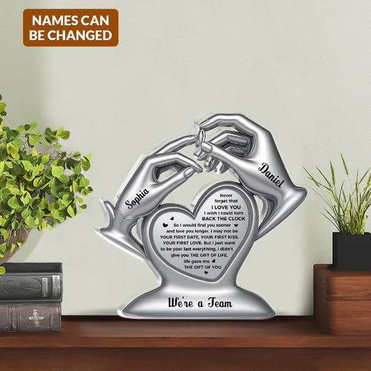 Never Forget That I Love You - Personalized Custom Shaped Squared Acrylic Plaque