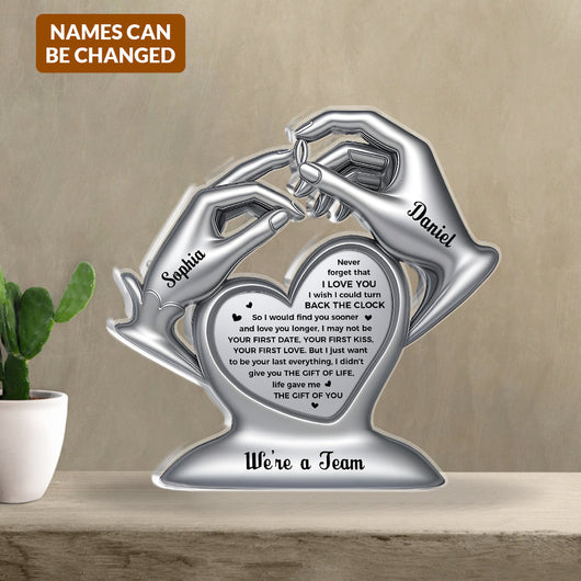 Never Forget That I Love You - Personalized Custom Shaped Squared Acrylic Plaque