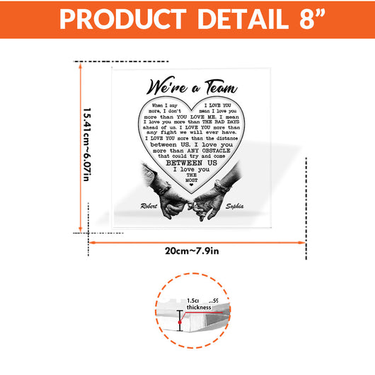 I Love You The Most Acrylic Plaque – Heartfelt Eternal Love Gift