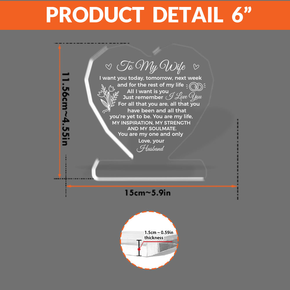 You Are My One And Only Acrylic Plaque – Heartfelt Eternal Love Gift For Wife