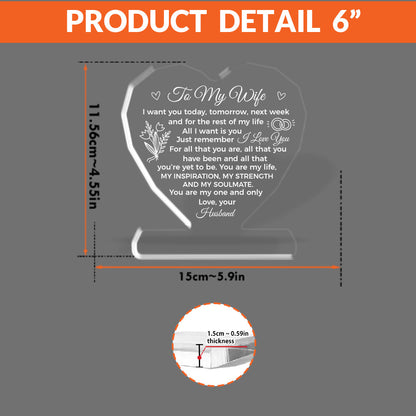 You Are My One And Only Acrylic Plaque – Heartfelt Eternal Love Gift For Wife