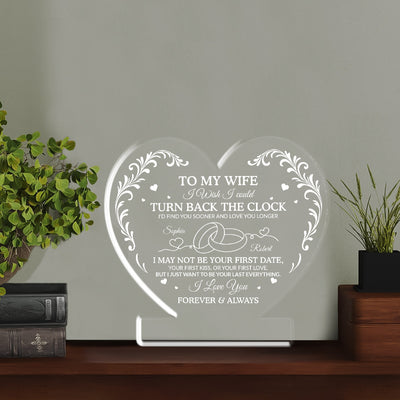 I Wish I Could Turn Back The Clock Acrylic Plaque – Heartfelt Eternal Love Gift