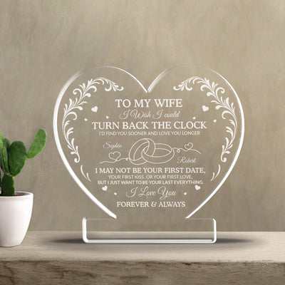 I Wish I Could Turn Back The Clock Acrylic Plaque – Heartfelt Eternal Love Gift