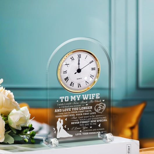 Never Forget How Special You Are To Me - Acrylic Desk Clock Plaque