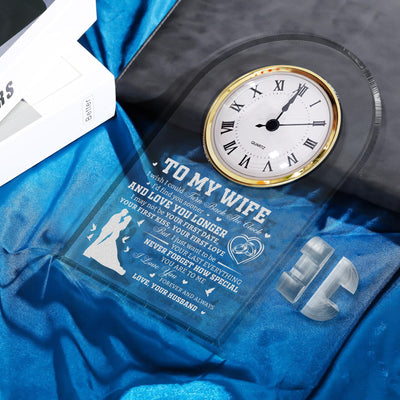 Never Forget How Special You Are To Me - Acrylic Desk Clock Plaque