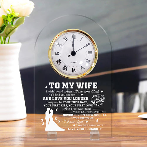 Never Forget How Special You Are To Me - Acrylic Desk Clock Plaque